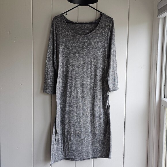 Liz Lange Maternity Dark Heather Gray Long Sleeve Dress Size Medium - Picture 1 of 3